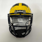 Autographed/Signed 2023 Michigan Full-Size Speed Helmet 17 Signatures BAS COA