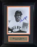 Willie Mays Autographed San Francisco Giants THE CATCH 8x10 Framed Photo JSA COA