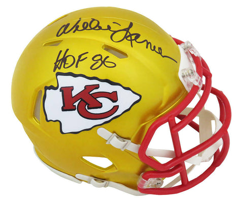 Willie Lanier Signed Chiefs FLASH Riddell Mini Helmet w/HOF'86 - (SCHWARTZ COA)