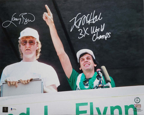 Larry Bird Kevin McHale Signed Celtics 16X20 Photo W/ 3X World Champs Beckett