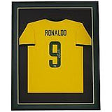 Ronaldo Signed Framed Yellow Brazil Soccer Jersey BAS ITP