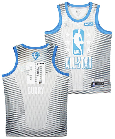 Warriors Stephen Curry "ASG MVP" Signed White 75th Anniv. ASG Nike Jersey BAS