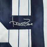 Framed Autographed/Signed Aaron Boone 33x42 Pinstripe Baseball Jersey BAS COA