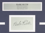 Babe Ruth Framed 8x10 New York Yankees Photo w/ Laser Engraved Signature