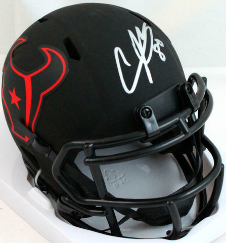 Andre Johnson Autographed Houston Texans Eclipse Speed Mini Helmet-JSA W *Silver