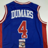 Autographed/Signed JOE DUMARS Detroit Blue Basketball Jersey JSA COA Auto