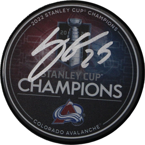 Logan O'Conner Autographed/Signed Colorado Avalanche Hockey Puck JSA 46396