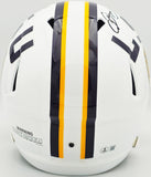 ODELL BECKHAM JR. AUTOGRAPHED LSU WHITE FULL SIZE HELMET BECKETT WITNESS 235085