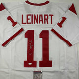 Autographed/Signed Matt Leinart USC White Football Jersey JSA COA