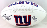 Jeremy Shockey Signed New York Giants Logo Football w/ SB Champs - JSA W Auth