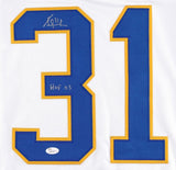 Grant Fuhr Signed Buffalo Sabres White Jersey Inscribed "HOF 03" (JSA COA)