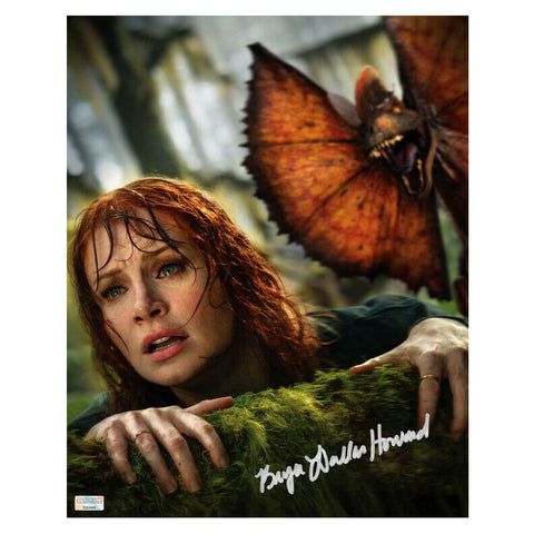 Bryce Dallas Howard Autographed Jurassic World Dominion Danger Behind 8x10 Photo