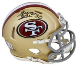 49ers George Odum Authentic Signed Speed Mini Helmet W/ Case BAS Witnessed