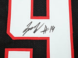 TEXAS TECH TYREE WILSON AUTOGRAPHED BLACK JERSEY GUNS UP BECKETT WITNESS 215902