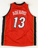 Bam Adebayo Signed Miami Heat Red Home Jersey (Beckett) 2017 1st Round Pick