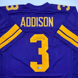 Autographed/Signed Jordan Addison Minnesota Color Rush Football Jersey BAS COA