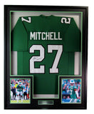 Quinyon Mitchell Autographed Football Jersey Eagles Framed JSA 193088