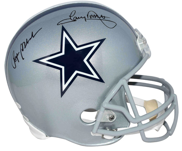 ROGER STAUBACH & TONY DORSETT SIGNED DALLAS COWBOYS FULL SIZE HELMET JSA