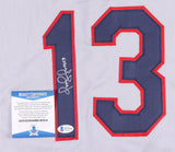 Omar Vizquel Signed Cleveland Indians Jersey (Beckett COA) 3xAll Star Shortstop