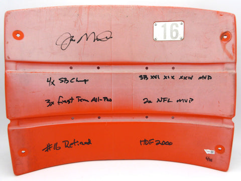 Joe Montana Autographed Candlestick Seatback 49ers LE /16 Stats Fanatics A915929