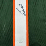 Autographed/Signed Cameron Cam Ward Miami Green College Football Jersey JSA COA