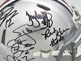 OHIO STATE QB LEGENDS AUTOGRAPHED MINI HELMET 6 SIGS TROY SMITH BECKETT 216712