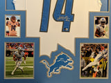 FRAMED DETROIT LIONS AMON-RA ST BROWN AUTOGRAPHED SIGNED JERSEY BECKETT HOLO