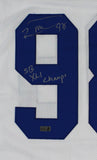 Robert Mathis Signed Indianapolis Custom White Jersey w/SB XLI Champs