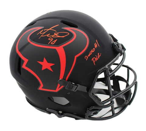 Mario Williams Signed Houston Texans Speed Authentic Eclipse Helmet w- #1 Pick