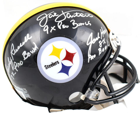 Ham Lambert Russell Autographed Pittsburgh Steelers Mini Helmet-Beckett W Holo