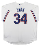 Rangers Nolan Ryan "4x Insc" Authentic Signed White Nike Jersey Autographed BAS