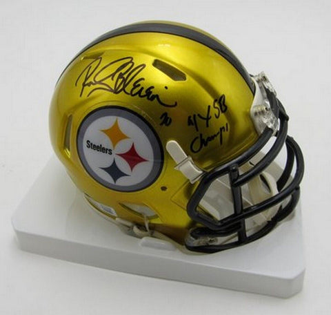 Rocky Bleier HOF Signed/Inscribed Flash Mini Helmet Steelers Becket 191563