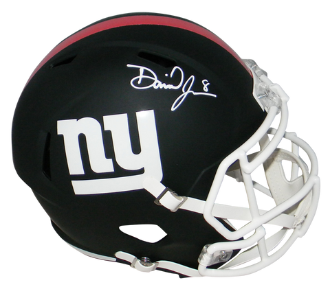 DANIEL JONES AUTOGRAPHED NEW YORK GIANTS BLACK FULL SIZE SPEED HELMET BECKETT