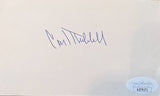 Carl Hubbell Autographed 3x5 Signed Index Card JSA COA