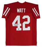 T. J. Watt Signed Wisconsin Badgers Jersey (Beckett) Pittsburgh Steelers All Pro