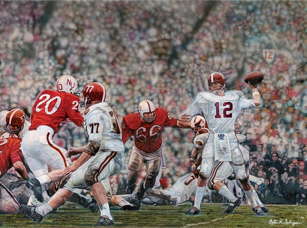 Steve Skipper Collection - "Unforgettable" - Ken Stabler Alabama Mini Print