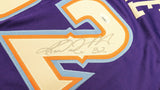 UTAH JAZZ KARL MALONE AUTOGRAPHED SIGNED PURPLE JERSEY JSA STOCK #237069