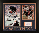 Walter Payton Signed Bears 23x27 Custom Framed Index Card Display (Payton COA)