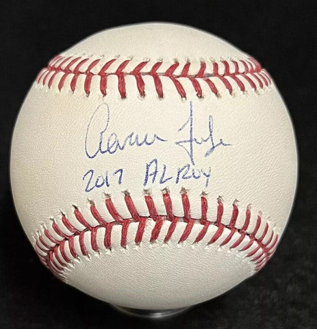 Aaron Judge Ny Yankees Signed MLB Baseball 2017 AL ROY Rookie Auto Fanatics Coa