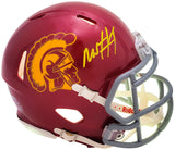 MARIO WILLIAMS AUTOGRAPHED USC RED SPEED MINI HELMET BECKETT WITNESS 207237