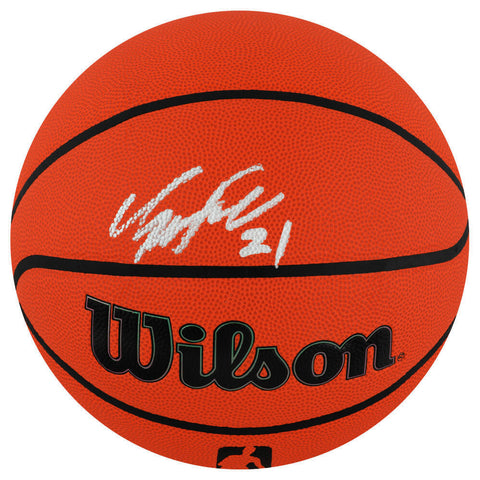 Dominique Wilkins Signed Wilson I/O NBA Basketball - (SCHWARTZ COA)