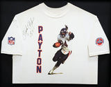 Walter Payton Autographed Framed Hall of Fame White T-Shirt Bears 34 JSA