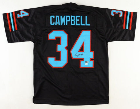 Earl Campbell Signed Houston Oilers Throwback Jersey (JSA) 1979 NFL MVP / HOF RB