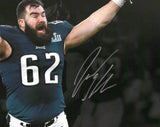 Jason Kelce Autographed Philadelphia Eagles 16x20 Spotlight Photo - PSA *Silver