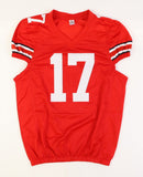 Chris Olave Signed Ohio State Buckeyes Jersey (Beckett COA) Frosh. / Soph. #17