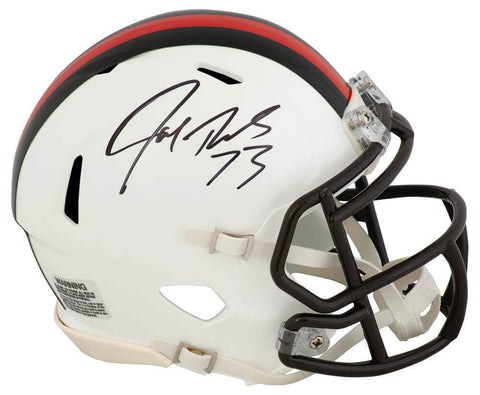 Joe Thomas Signed Browns 2023 Alt White Riddell Speed Mini Helmet (SCHWARTZ COA)