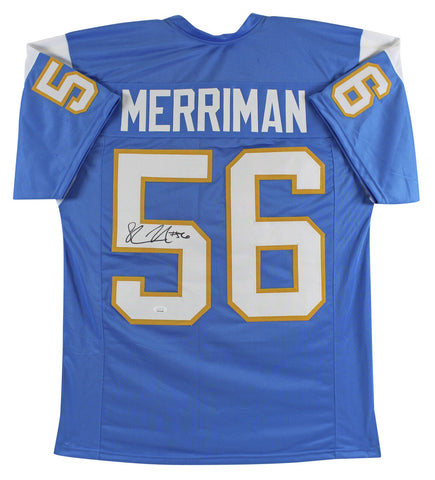 Shawne Merriman Authentic Signed Powder Blue Pro Style Jersey JSA Witness