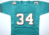 Ricky Williams Autographed Teal Pro Style Jersey - Beckett W Hologram *Black