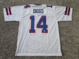 Stefon Diggs Signed Auto Buffalo Bills White Custom Jersey Beckett COA W147408