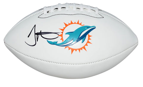 TYREEK HILL AUTOGRAPHED SIGNED MIAMI DOLPHINS WHITE LOGO FOOTBALL BECKETT